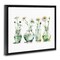 Stupell Industries Glass Vases Daisies Floater Framed Canvas Wall Art Design by Svetlana Aleynikova